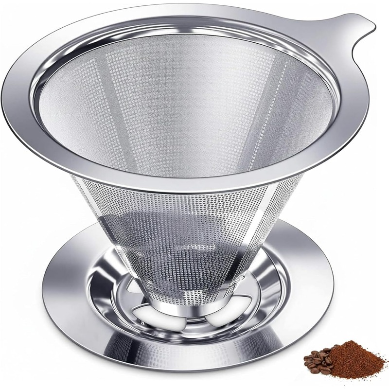 Coffee Equipment Pour Over - 304 Edelstahl Pour-Over Kaffeefilter Papierlos Manuell