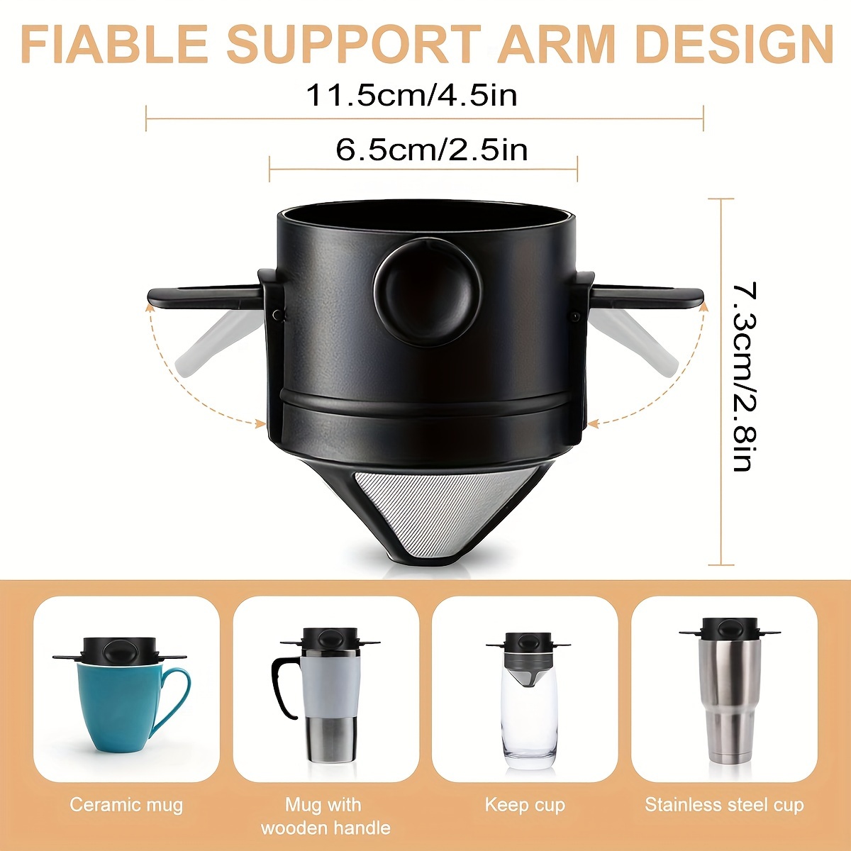 Kaffeefilterbecher, tragbar, w – Coffee Equipment Pour Over Bewertung und Preis